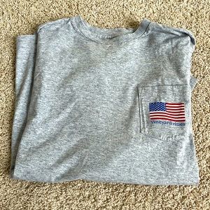 Vineyard Vines Mens long sleeve t-shirt Gray with Lacrosse